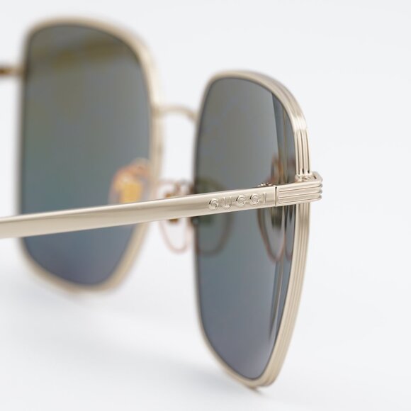 Gucci GG0802S 004 Sunglasses Gold Square Frame, Multicolor Lenses main image 5